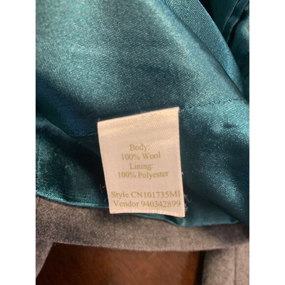 Caslon 16 Wool Cropped Business Casual Winter Blazer Charcoal Gray - Picture 10 of 10